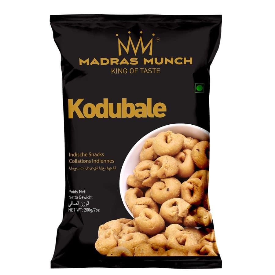 Asiatischer Lebensmittelladen - Kodubale Asiatischer Lebensmittel Online-Shop, Kodubale Snack, indische Spezialität, 200g Packung.
