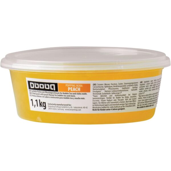 OBOBA Bubble Tee Perlen Pfirsich Geschmack 1,1Kg