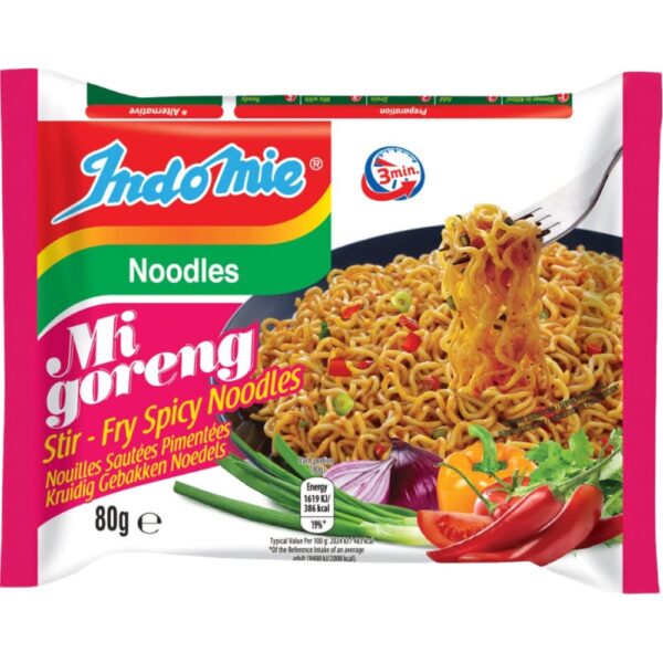 INDOMIE Mi Goreng Hot & Spicy Noodles 80g