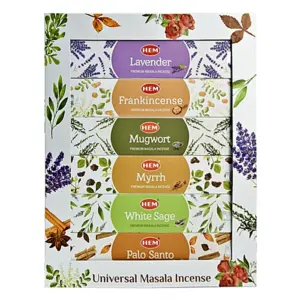 HEM Masala Incense Sticks Mix Box 6 verschiedene Sorten