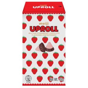 MEIJI Uproll Milk & Strawberry Chocolate 35g