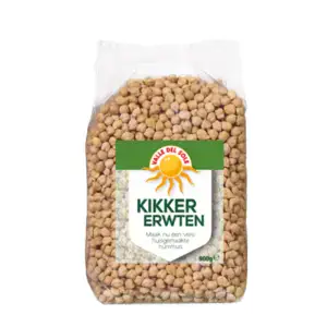 Asiatischer Lebensmittel Online-Shop, Kichererbsen in Verpackung.