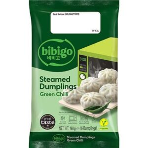 BIBIGO Steamed Dumplings Green Chilli 168g
